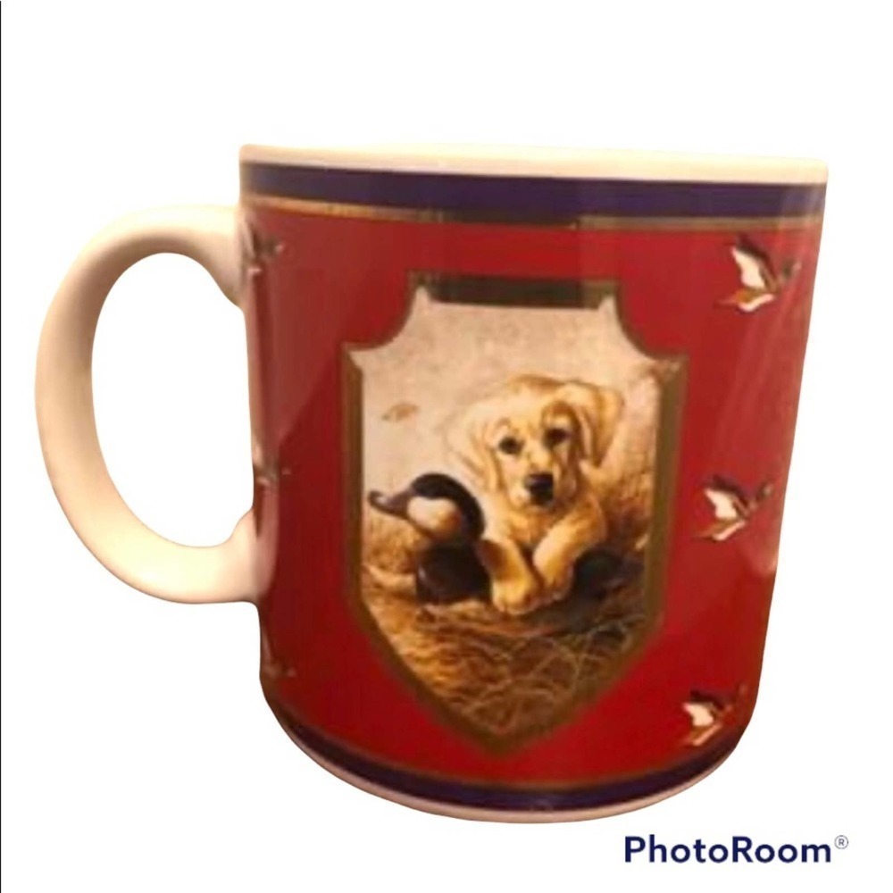 Sportsman Collection Kaatz signed Game Keeper Coffee mug cup Rare Dog Vintage 95